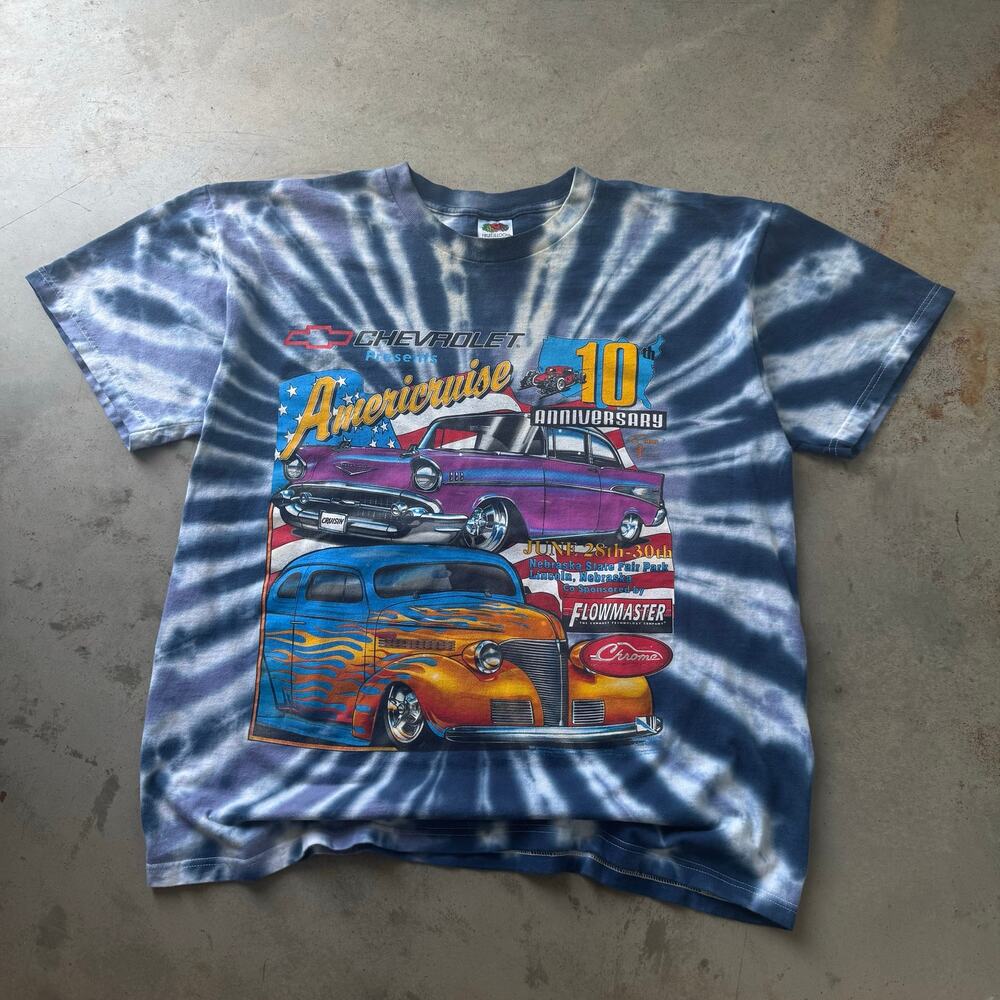 Vintage Y2K Hot Rod Magazine Chevy Classic Car Automobile Retro T-shirt Size XL